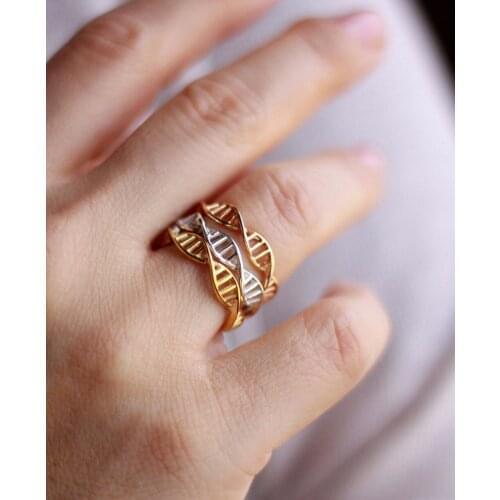 10pcs/lot New Arrival Trendy Infinity DNA Ring Biology Chemistry Molecule Jewelry Minimalist Women Statement Gift bijoux