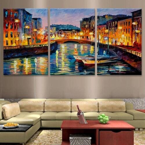 3 modern abstract painting the canvas panel household decorates sitting room wall art canvas print of Venice