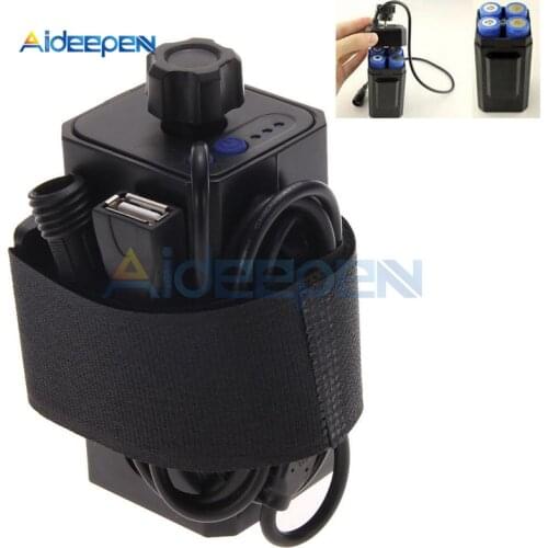 4x18650 Cycling Safety Waterproof Battery Pack Charger Box LED Indicator Lithium Battery Protection Case For Bicycle Taillights