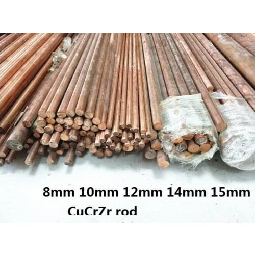 8mm 10mm 12mm 14mm 15mm C18150 bar CuCrZr rod CrZrCu Electrode Chromium Zirconium copper stick electric welding soldering arc