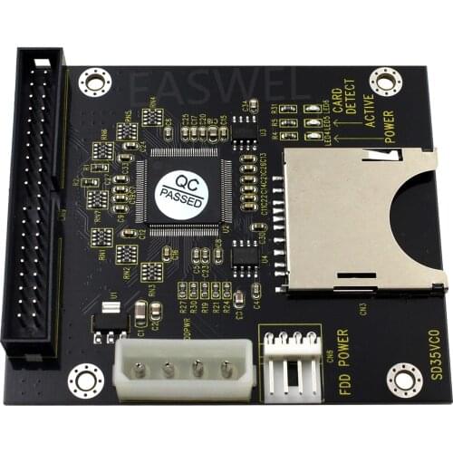 SD SDHC Memory Card to 3.5" 40 Pin Male IDE Hard Disk Drive Adapter Converter