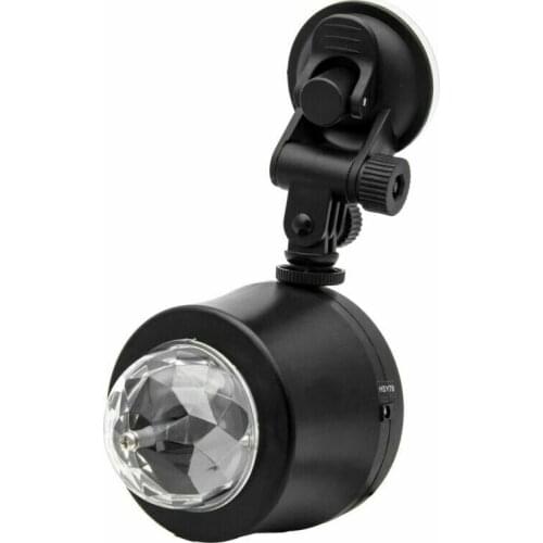 Car Rotating DJ Light RV LED Atmosphere Light 3 Colors Stage Effect Lamp 5V Interior Lamp USB Camper Accessories Universal