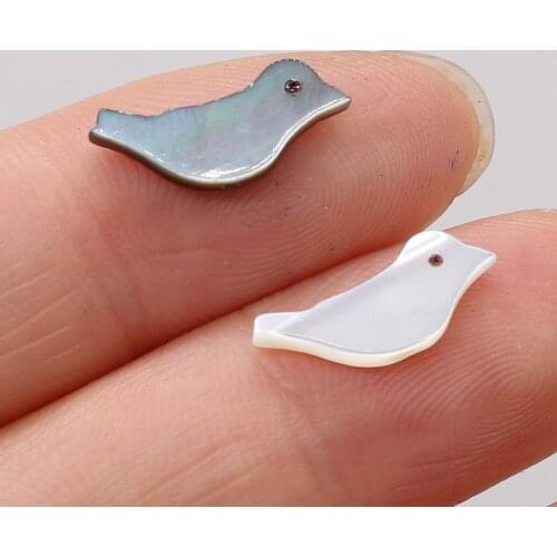 10pc/lot Natural Mother Of Pearl Shell Beads Bird Shape Loose Shell Beads For jewelry making DIY necklace bracelet accessories