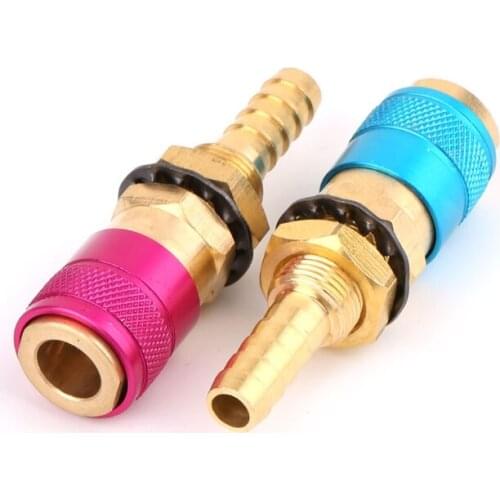 Water Cooled Gas Adapter Quick Connector Fitting For TIG Welding Torch +8mm Plug