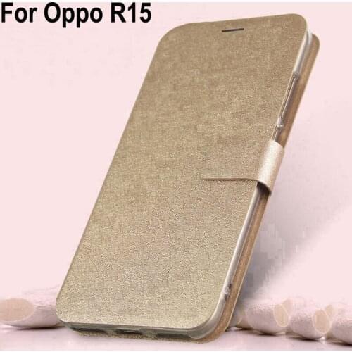Cases For Oppo R15 case PU leather Sillcon case Oppor15 coque flip Magnetic Closure back Cover 6.28'' For Oppo R 15 case shell
