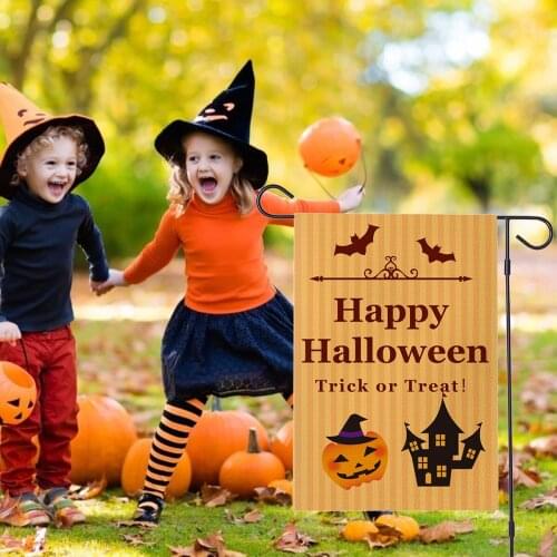 Double-sided Garden Flag Halloween Party Home Garden Lawn Decoration Increases Festive Atmosphere
