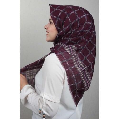 ERİPEK PATTERNED LINEN FLAMLI SCARF-PATTERN-14-RENK-16