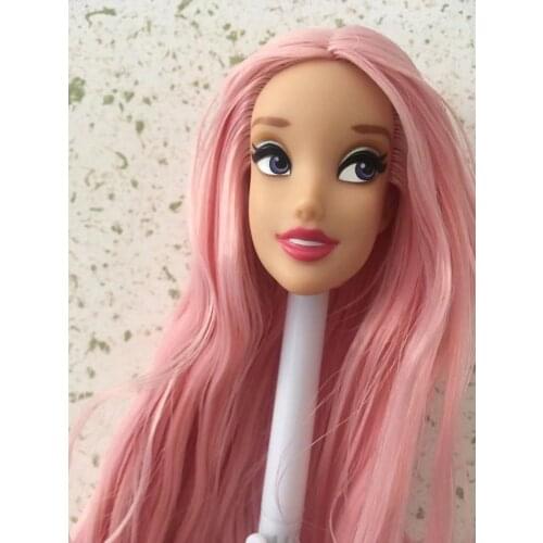 Candy Color Hair Doll Head Princess Doll Head Toys Parts DIY Toy Male Female Doll Parts DIY Dressing Fashion Boy Doll Heads Toy