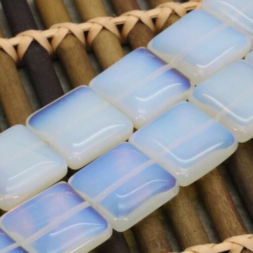 Hot Square shape opal loose beads 7x20x20mm 15 inches DIY stone fashion women jewelry making design bracelet&necklace