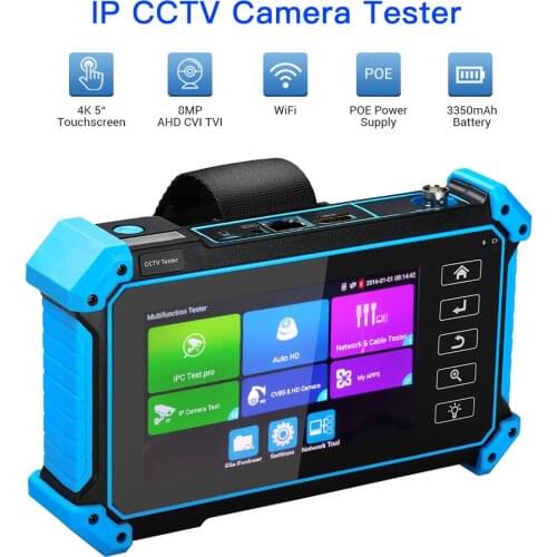 IPC5100PLUS 5 inch 8MP IPC Camera Tester AHD CVI TVI CVBS Analog Monitor Test LCD 4K H.265 IP Camera CCTV CAM Camera tester