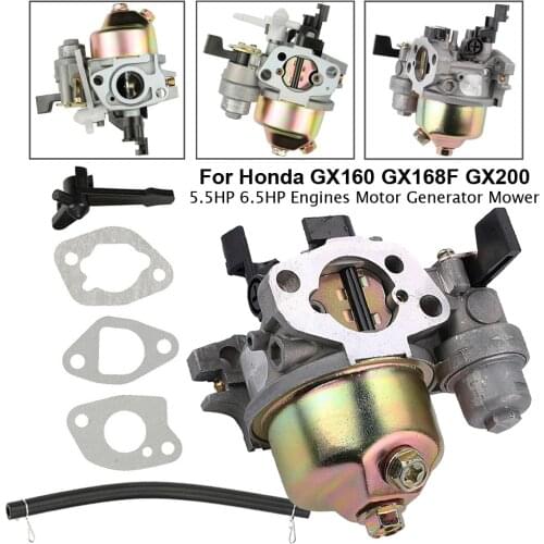 Motor Carburetor Carb Fit For Honda GX160 GX168F GX200 5.5HP 6.5HP + Fuel Pipe Gasket Engine For Dropshipping Wholesale