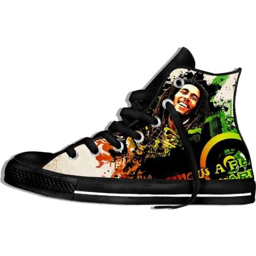 Off White Shoes Custom Print Bob Marley Images Breathable Outdoor Trainer Sneakers Custom Male Shoes