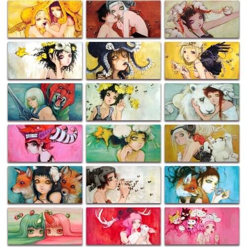 Full Square Diamond mosaic Cartoon beauty fox Diamond embroidery Cross stitch octopus bee girl Diamond painting animal bird lion