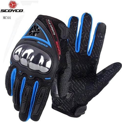 2018 Summer New SCOYCO Motocross motorcycle gloves plated TPU protect case moto racing glove MC44 Knight riding gloves