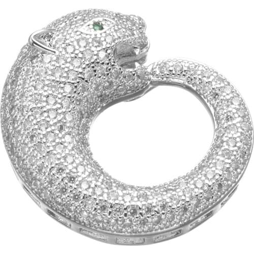 European Punk Gothic Style Micro Insert Zircon Stone Animal Dragon Connectors Pendant Accessory For Jewelry Making