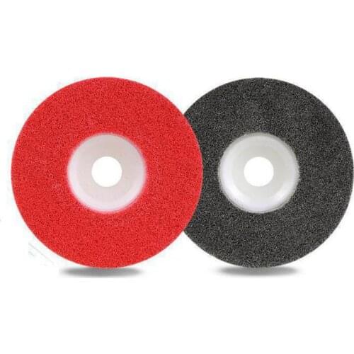 1pcs 4" 100mm Red/gray Nylon Sanding Disc Diameter Fiber Grinding Polishing Wheel For Metals Ceramics Marble Wood Crafts