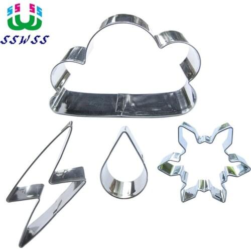 Cloudy,Lightning,Rain,Snowflake Shape Cake Decorating Tools,Four Seasons Changeable Weather Cookie Baking Molds,Direct Selling