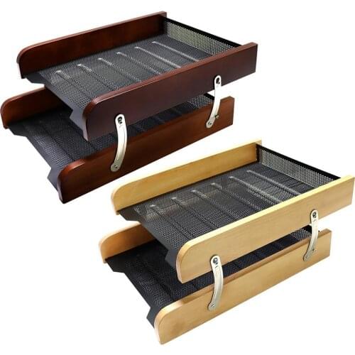 Office Desktop Multi-Layer Metal File Rack Can Be Superimposed Storage Box Desk Organizer File Folder Removable Storage Shelf