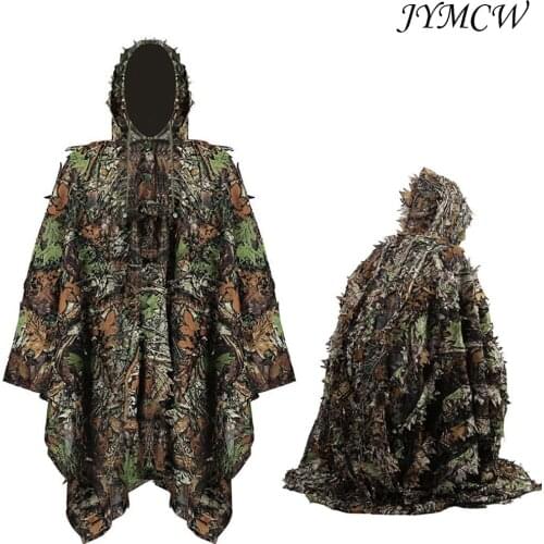 Hunting Ghillie Suit Camouflage Maple Leaf 3D Tactical Suits Sniper Clothes Shooting Wildlife Photography Men Women