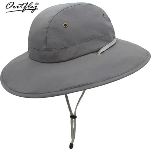 Outfly 2021 New Unisex Fishermen Hat Bucket Hat Outdoor UPF50+ Sun Hat For Men and Women Polyester Quick-drying Hat