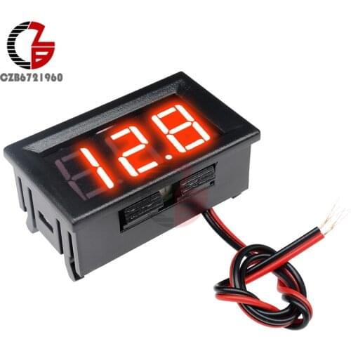 DC 4.7-30V 0.56'' Inch Mini LED Digital Voltmeter Voltage Meter 3 Bit 2 Wires 5V 12V Car Motorcycle Volt Tester Dector Monitor