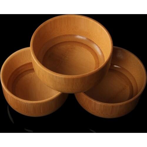 Manufacturers selling bamboo tableware color painting childrens baby eat a bowl of Chinese solid circular thickened bamboo bowl