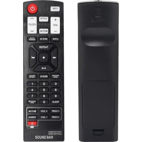 Remote Control AKB73575401 for LG Sound Bar AKB73575402 Nb2430A Nb4540 Nb5540A Nb5541 Controller