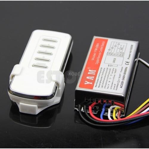 4 Ways Remote Control ON/OFF AC 220V Digital Switch Controller For Light Lamp M07 dropship