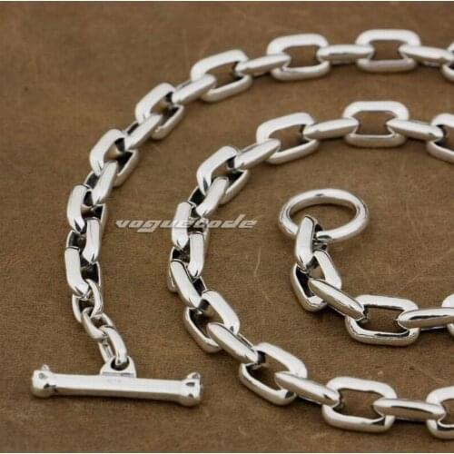 925 Sterling Silver Mens Biker Rocker Necklace 8W007N Punk Jewelry 18" to 36"