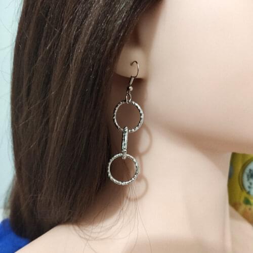 New Cute Silver Gold Hoop Earrings Big Circle Round Drop Earrings Clip Earrings Romantic Party Gifts For Women Girls Jewelry