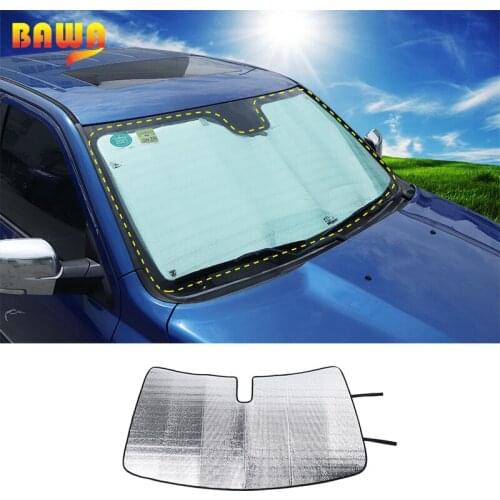BAWA Sun visor for Dodge RAM Car Front Anti UV Ray Window Windshield Sunshade Cover for Dodge RAM 2010-2015 Car Accessories