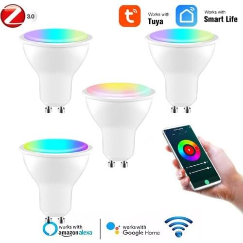 Tuya Smart Home Gu10 4W DIY Led Bulbs Lights Spotlight Via Smart Life/Tuya Remote Control All Lights Work With Alexa Google Home