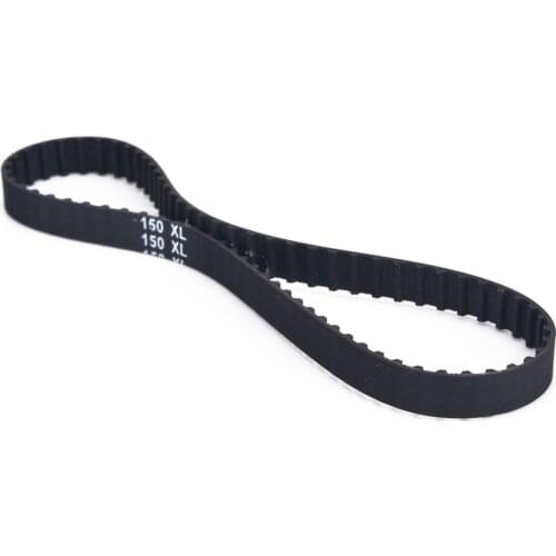 1X Rubber Transmission Belt 10mm 150XL037 Black Timing Synchronous Belt 75 Teeth Cogged Rubber Geared Drive Belt Black