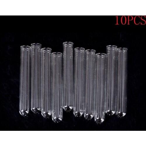10pcs 100mm Pyrex Glass Blowing Tubes 4 Inch Long Thick Wall Test Tube Lab Supplies