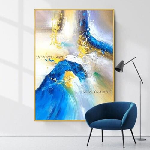 100% Art Hand Painted Abstract Oil Painting On Canvas Modern Wall Pictures For Living Room hotel wall Home Decoration No Framed