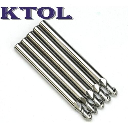 4*12MM Solid Carbide 2Flute Ball Nose Cutter Aluminium Milling Tool Metal Router Bit for CNC Aluminum Engraving Slotting Cutting