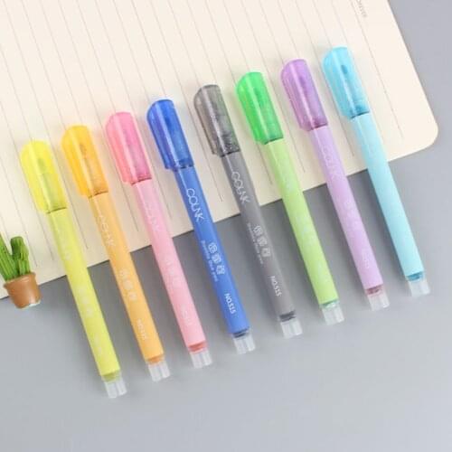 4pcs/set Markers Set Highlighter Double Line Outline Draw Marker Stationery Art School Painting Learning 8 Colors