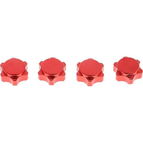4x Aluminum Wheel Hub Cover 17mm Hex Nut for RC 1/8 Model Car Upgrade Parts