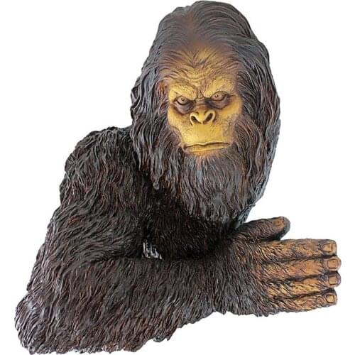 7.9inch Bigfoot The Bashful Yeti Tree Statue Cartoon Orangutan Sculpture Tree Hugger Decor for Garden Yard Art Tree statue gifts