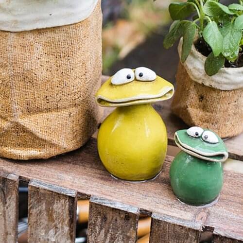 Home Decoration Accessories Adornos Para Casa Three Frogs Ornaments Frog Animal Creative Childlike Desktop Garden Cartoon Cute