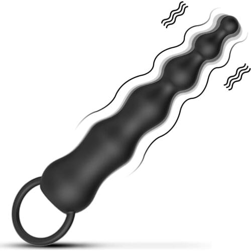 10 Frequency Anal Vibrator Anal Plug Soft Anal Beads Butt Plug Anal Toys Prostate Massager Adult Products Sex Shop for Couple