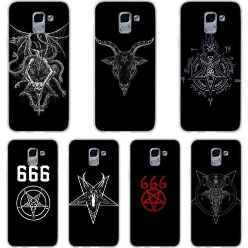 Phone case For Samsung Galaxy J6 J4 J8 Plus J7 2018 J3 J5 J7 Prime Pro 2017 2016 Covers Pentagram 666 Demonic