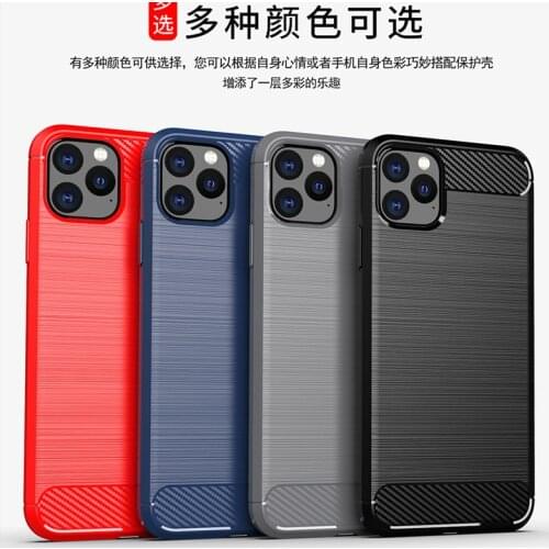 Carbon Fiber Case for Apple iPhone 11 Pro Max Silicone Soft TPU Texture Cover for Apple iPhone 11 Pro Max 6.5" A2218 Cover Case