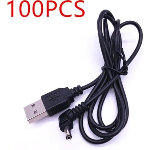 Black USB 2.0 Male To Right Angled 90 Degree 3.5mm 1.35mm DC Power Plug Barrel 5v Cable