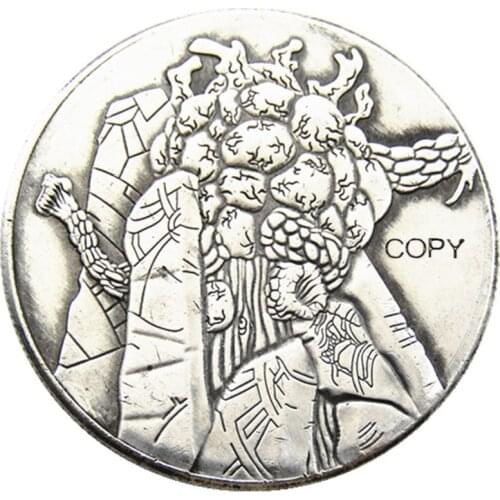 HB(138)US Hobo Morgan Dollar Skull Zombie Skeleton Silver Plated Copy Coins