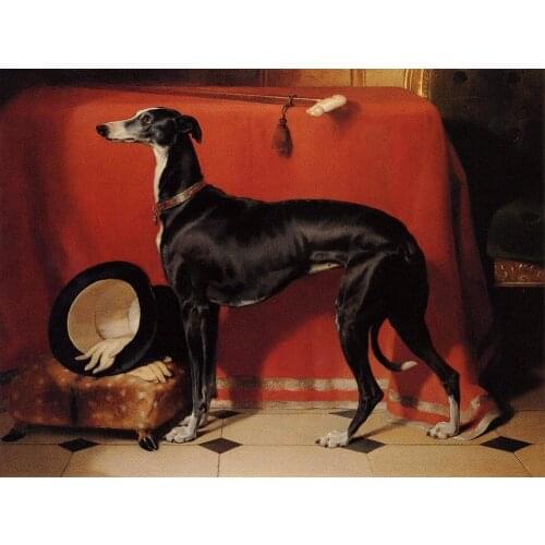 Good quality # animal Whippet Greyhound dog painting -TOP best PRINT ART oil painting on canvas-32 inches-HOME LIVING ROOM