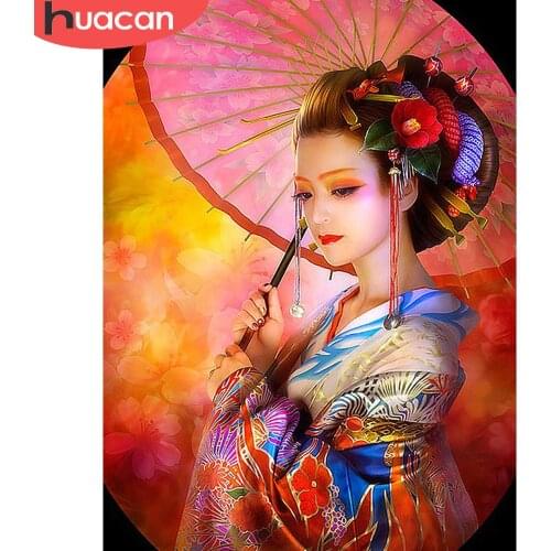 HUACAN 5D Diamond Painting Portrait Beauty Home Decoration Full Square Drill Embroidery Rhinestone Picture Handcraft Kit