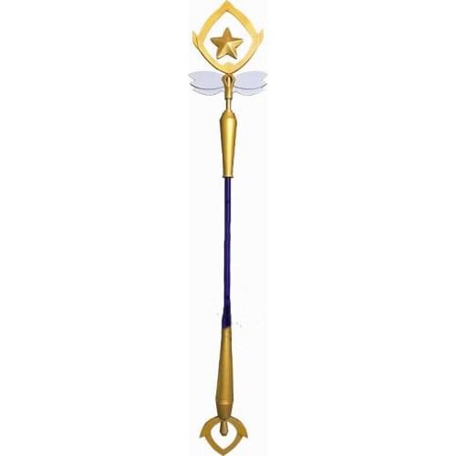 Game LOL Star Guardian Janna Cosplay Prop Staff Wand Props Halloween Weapon for Halloween Christmas Fancy Party Cosplay Props