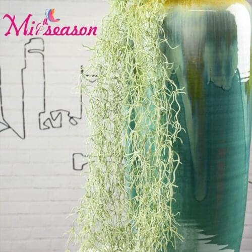 100 PCS/LOT 120cm Artificial Withered Grass Fake Crushed Reed Hanging Plant Vine Home Wedding Wall Decor For Festival