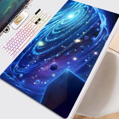 Mouse Pad Mousepad Desk Mat Accessories Gaming Pad Kawaii Gamer Anime Carpet Cute Keyboard Large Table Beautiful Universe Galaxy